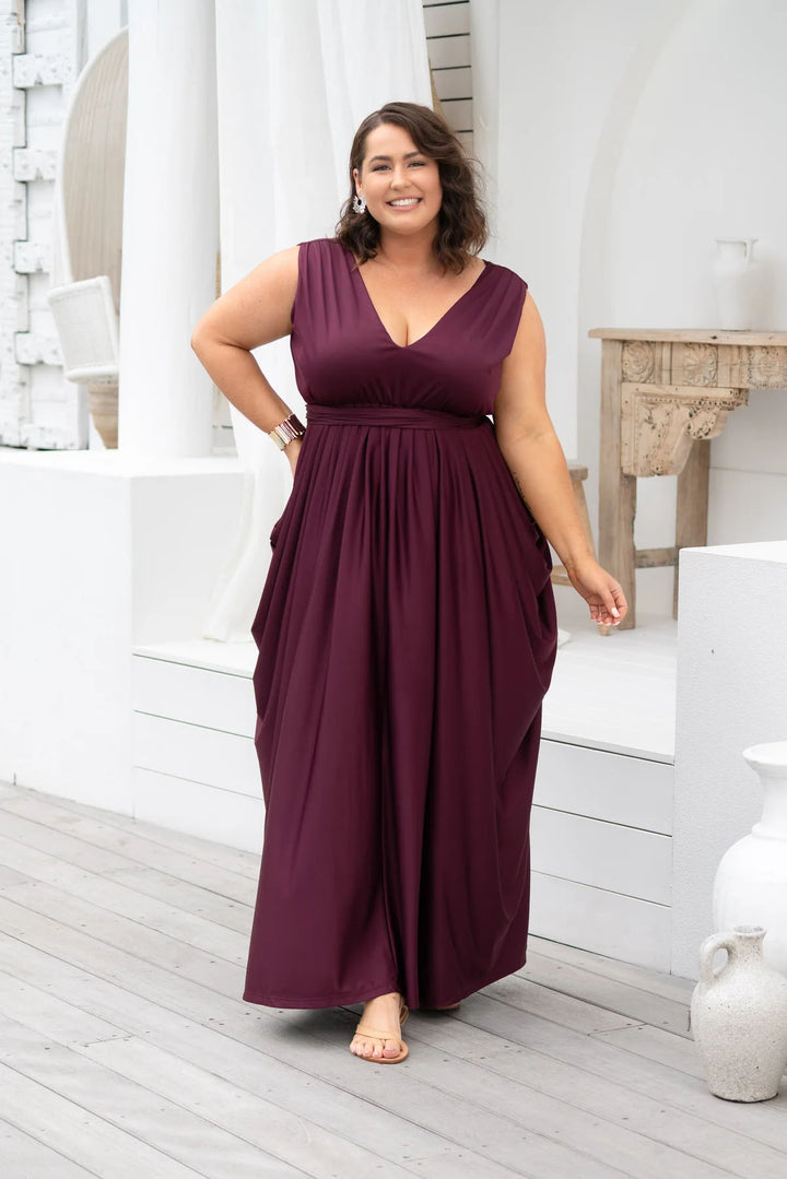 Aphrodite Maxi Dress - Mulberry