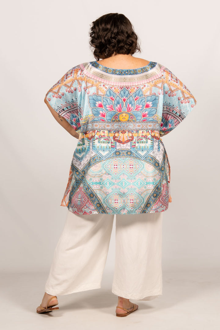 Diaz Embellished Kaftan - Short