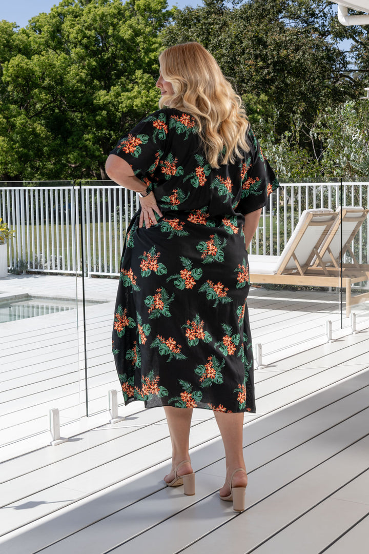 Tallulah Kaftan Dress - Hibiscus