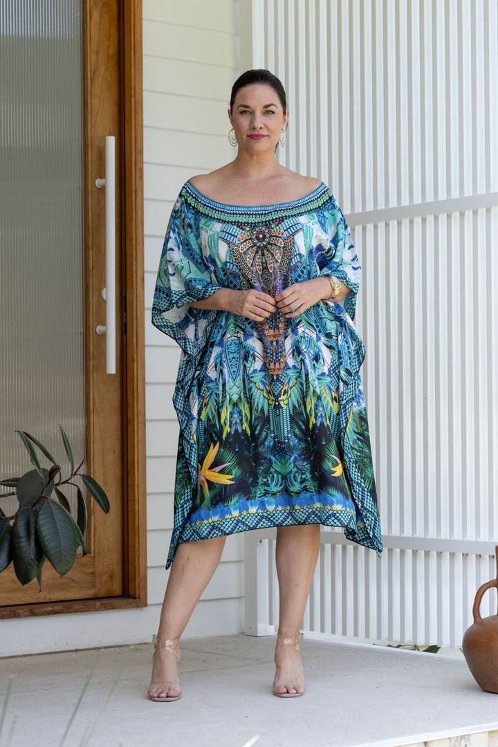 Nova Embellished Kaftan - Knee