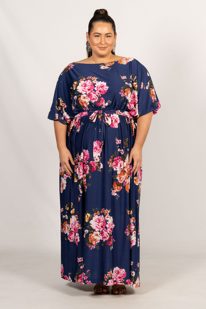 Cora Maxi Dress - Navy Floral