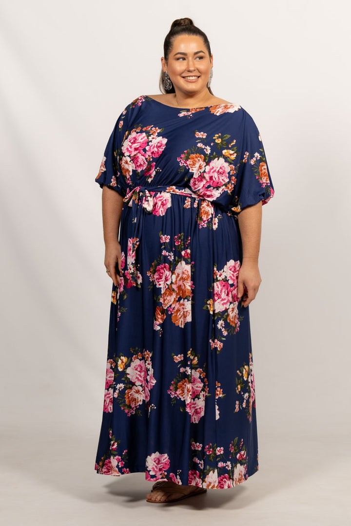 Cora Maxi Dress - Navy Floral