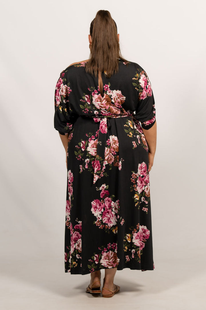 Alexa Maxi Dress - Black Floral