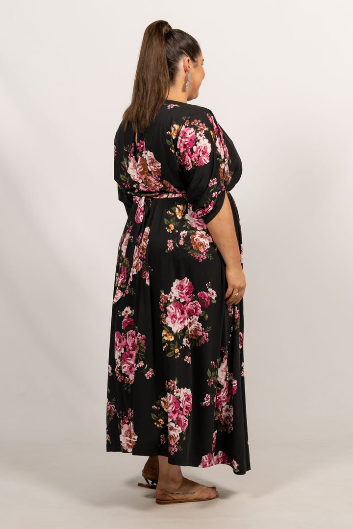Alexa Maxi Dress - Black Floral