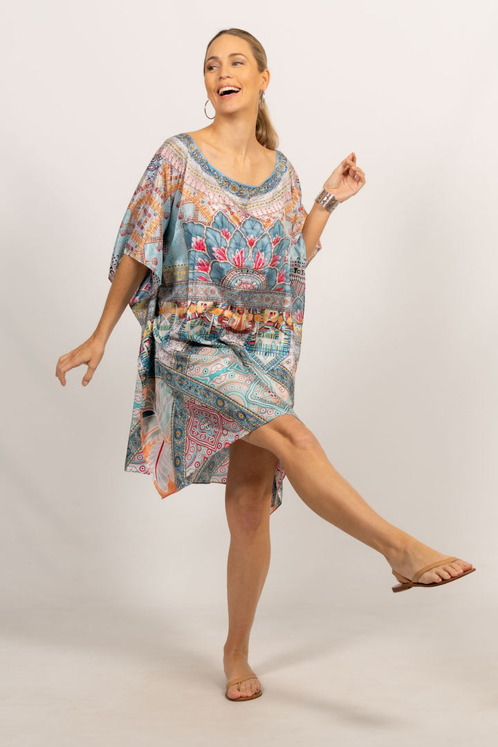 Diaz Embellished Kaftan - Short