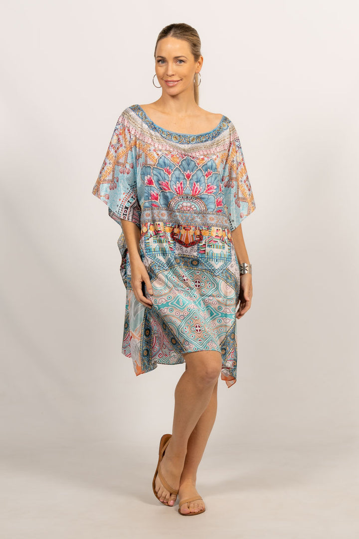 Diaz Embellished Kaftan - Short