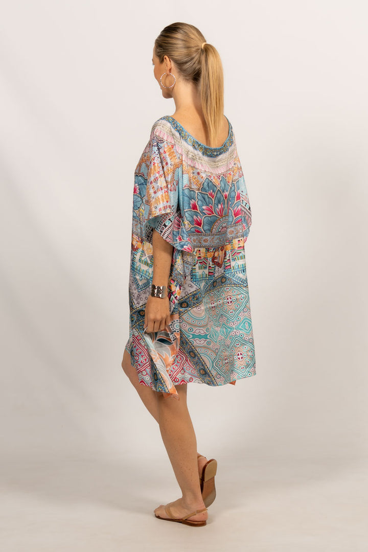 Diaz Embellished Kaftan - Short