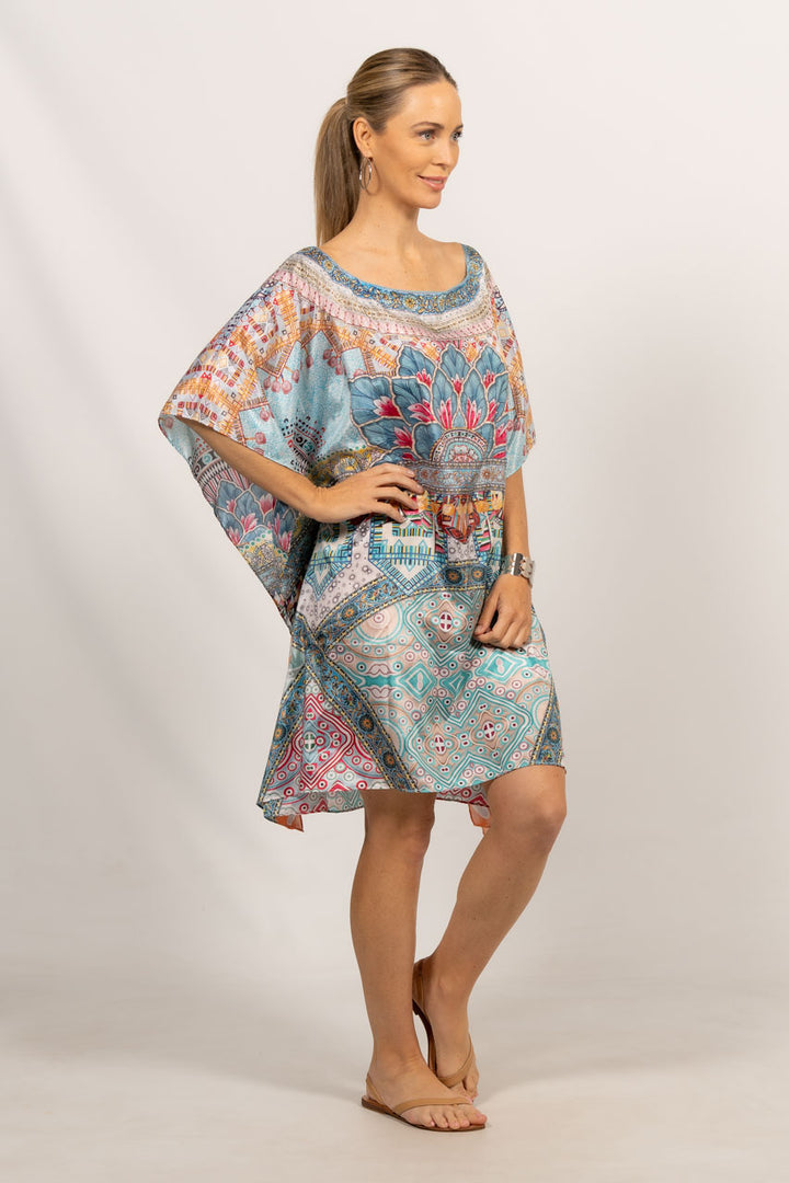 Diaz Embellished Kaftan - Short