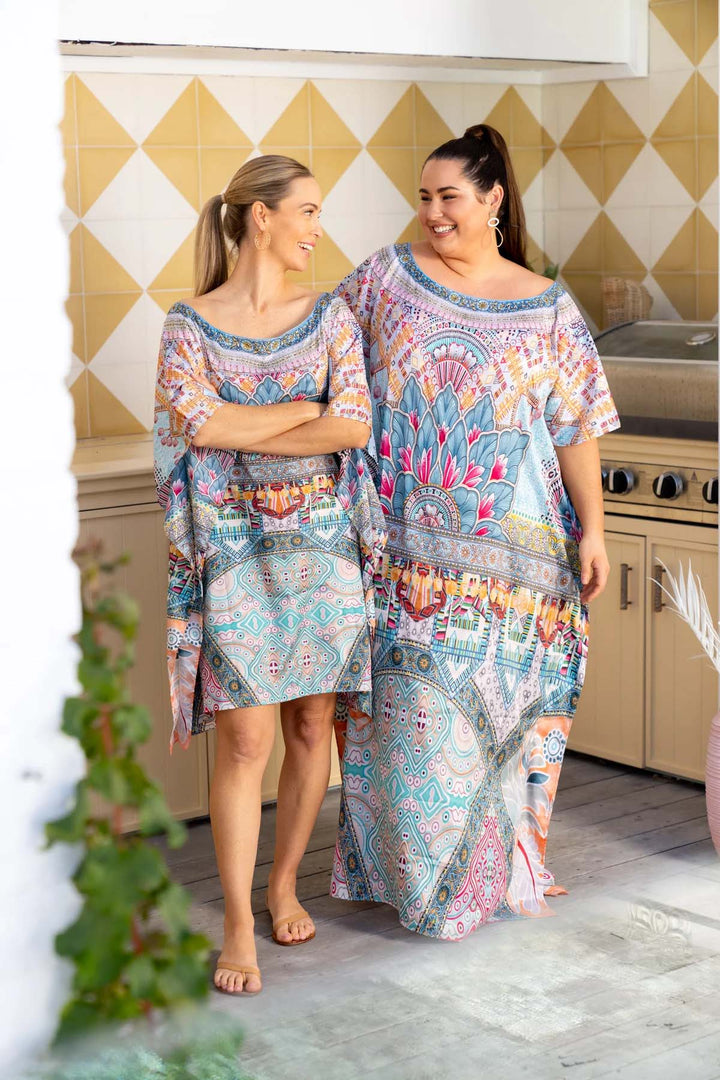 Diaz Embellished Kaftan - Short