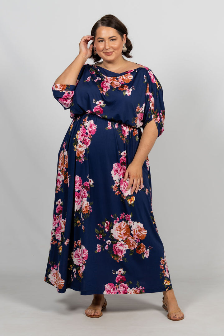 Alexa Maxi Dress - Navy Floral / LAST ONE!