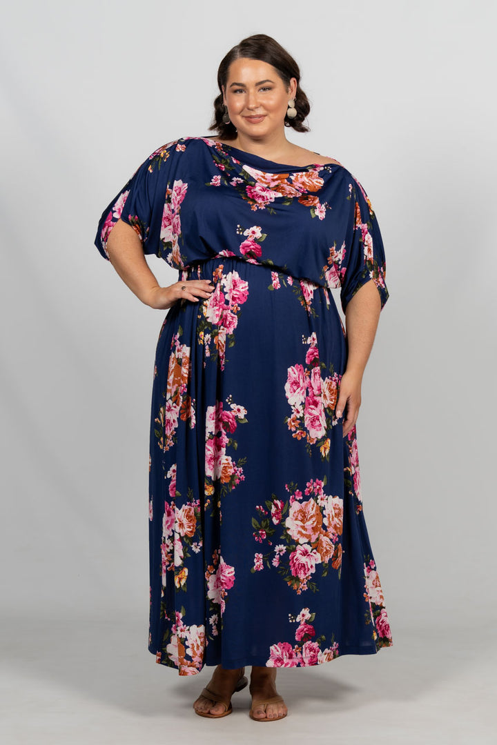 Alexa Maxi Dress - Navy Floral / LAST ONE!