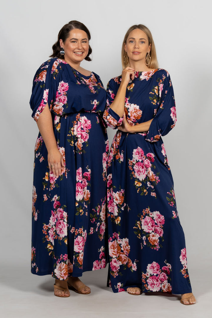 Alexa Maxi Dress - Navy Floral / LAST ONE!