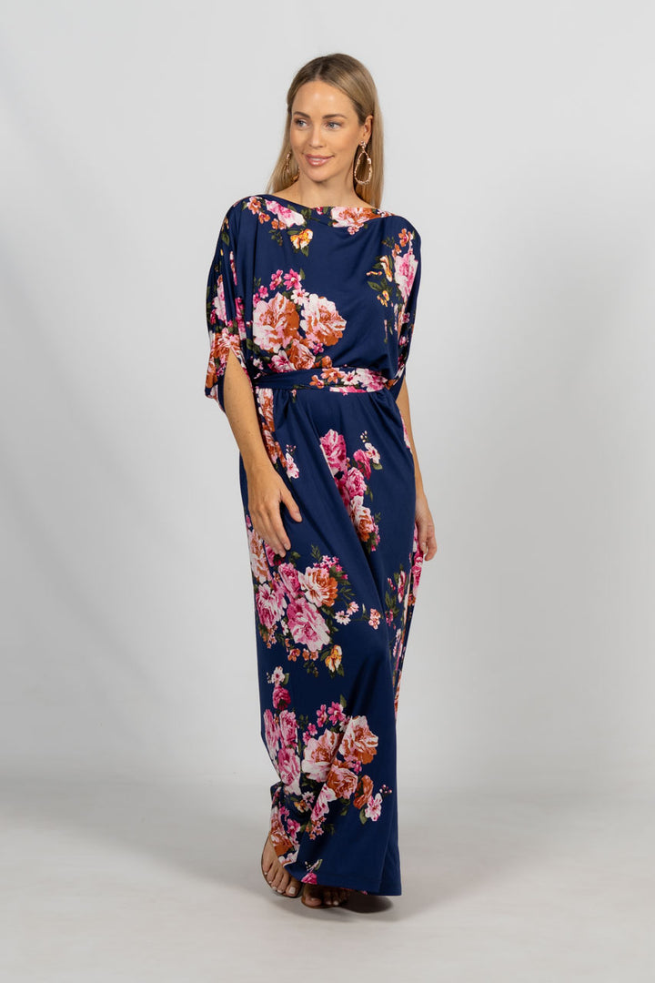 Alexa Maxi Dress - Navy Floral / LAST ONE!