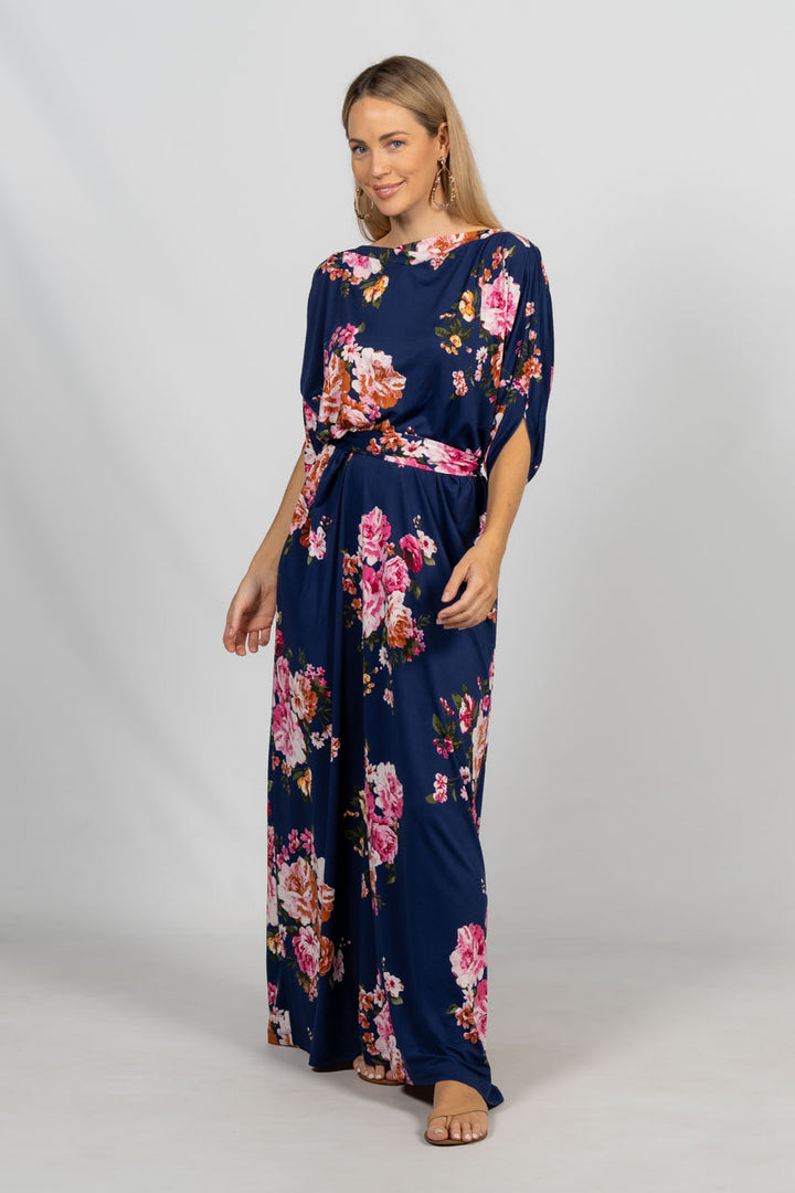 Alexa Maxi Dress - Navy Floral / LAST ONE!