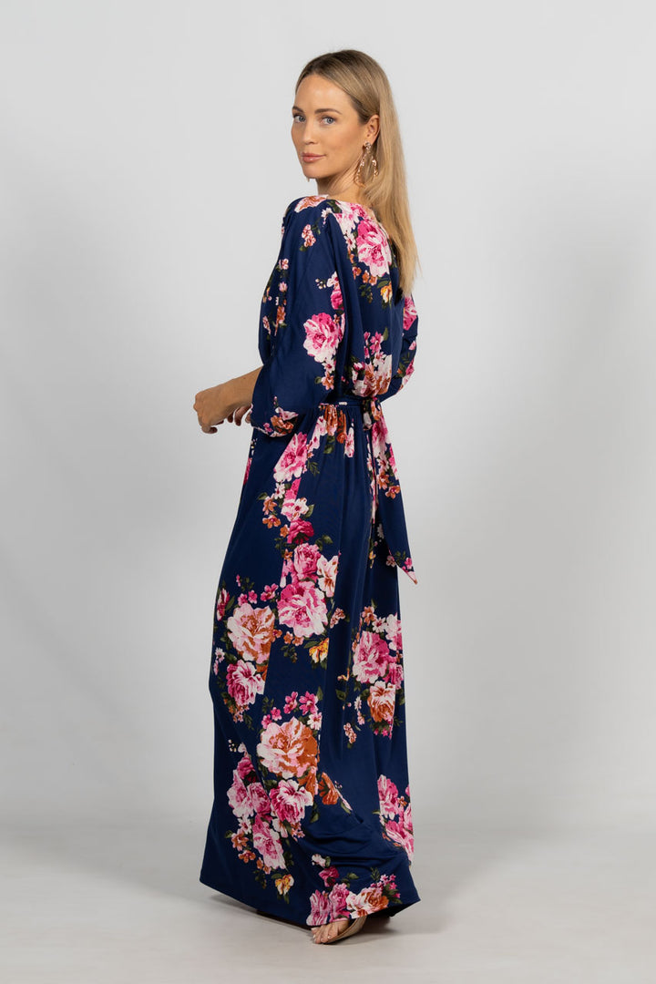 Alexa Maxi Dress - Navy Floral / LAST ONE!