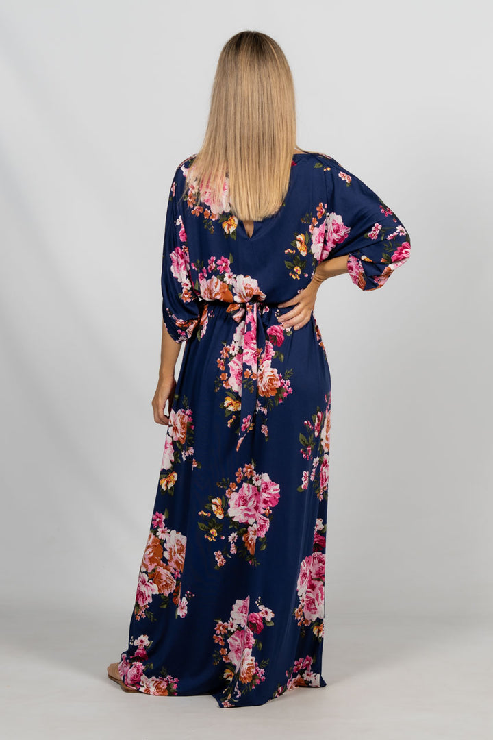 Alexa Maxi Dress - Navy Floral / LAST ONE!
