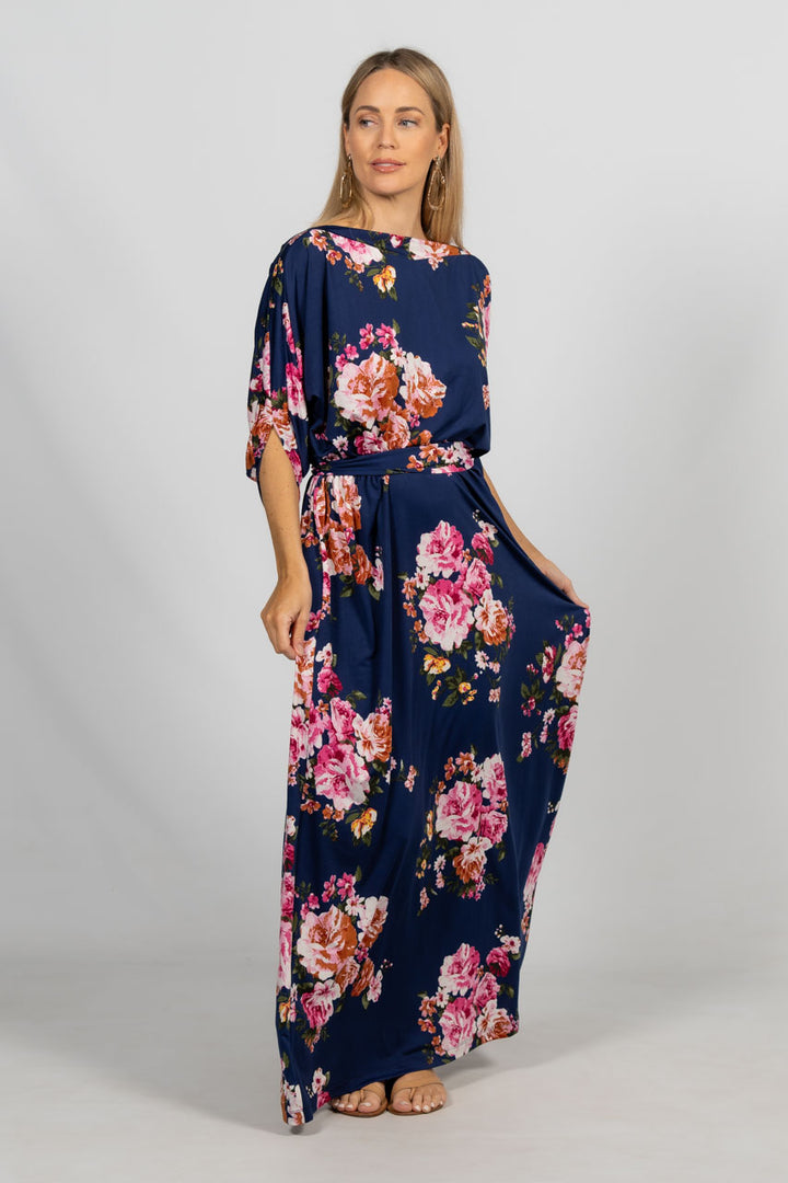 Alexa Maxi Dress - Navy Floral / LAST ONE!