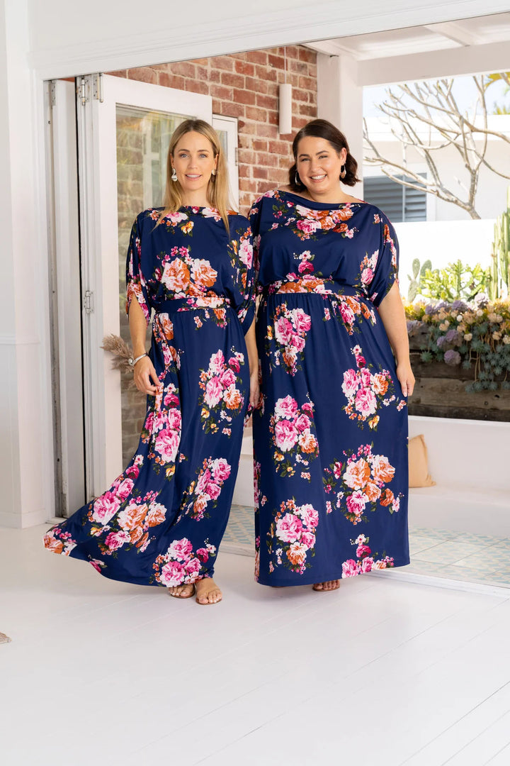 Alexa Maxi Dress - Navy Floral / LAST ONE!