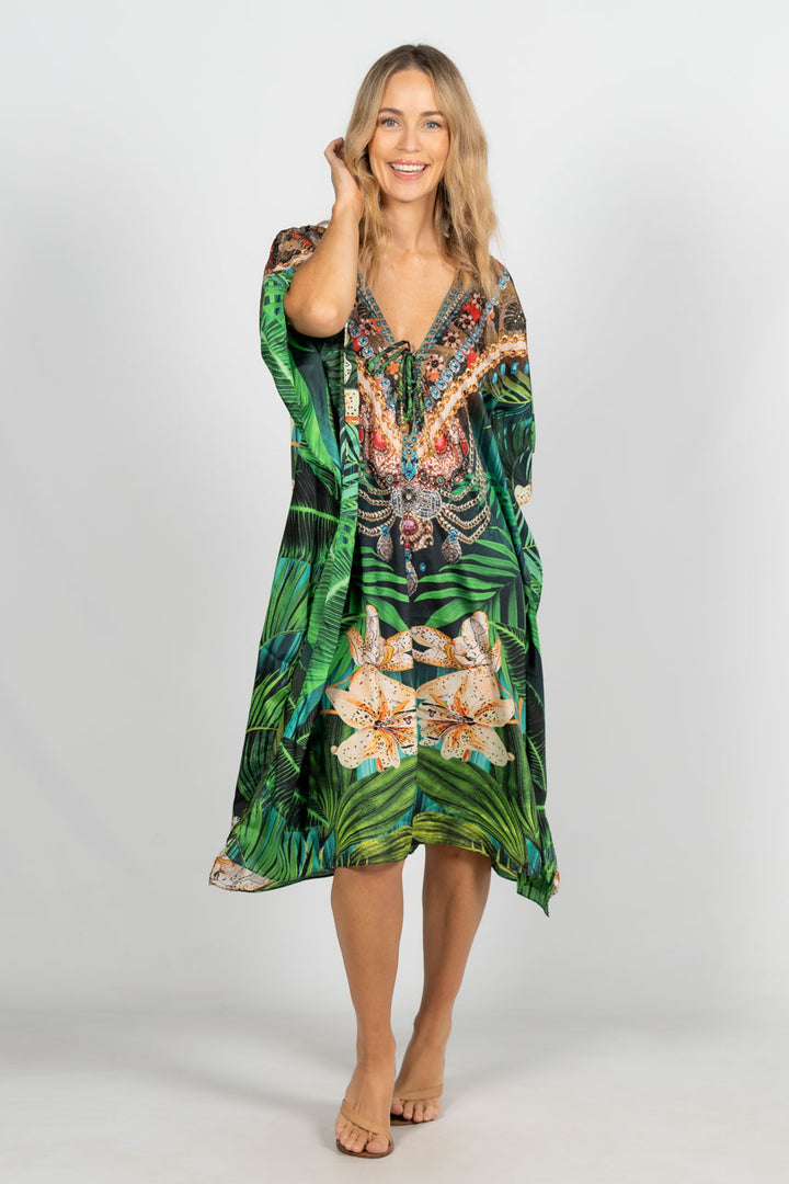 Willow Embellished Kaftan - Knee Length