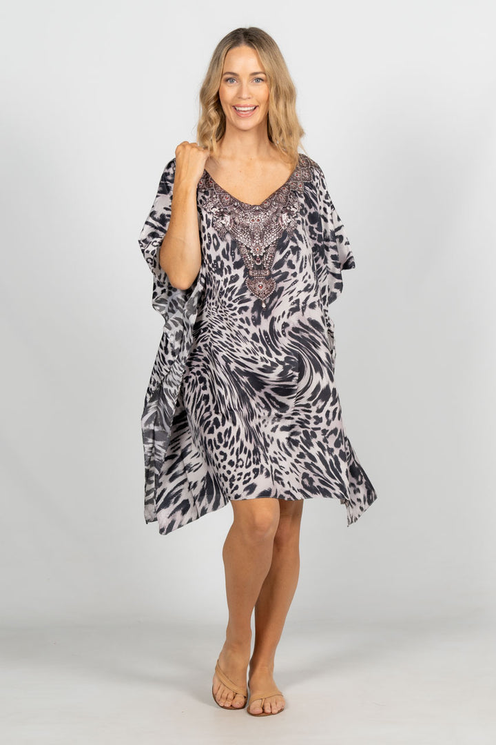 Sabirah Embellished Kaftan - Short / LAST ONE!