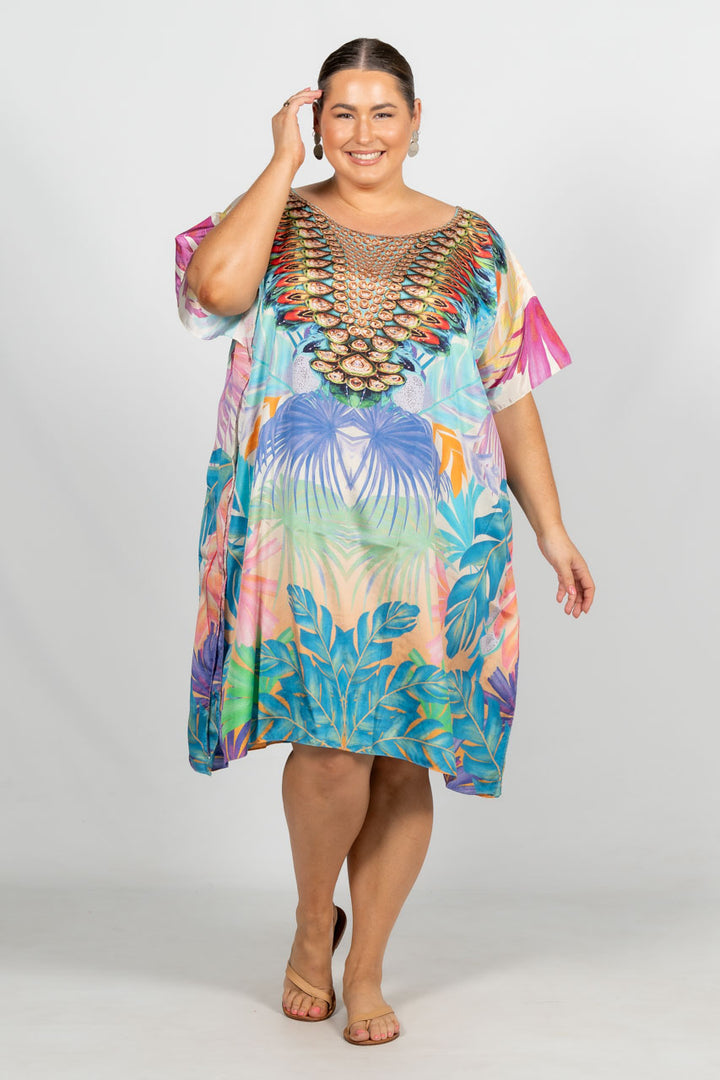 Thea Embellished Kaftan - Knee Length