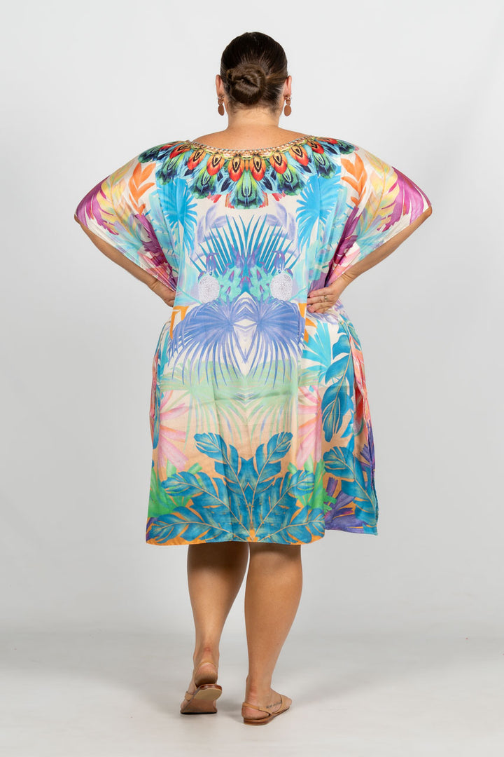Thea Embellished Kaftan - Knee Length