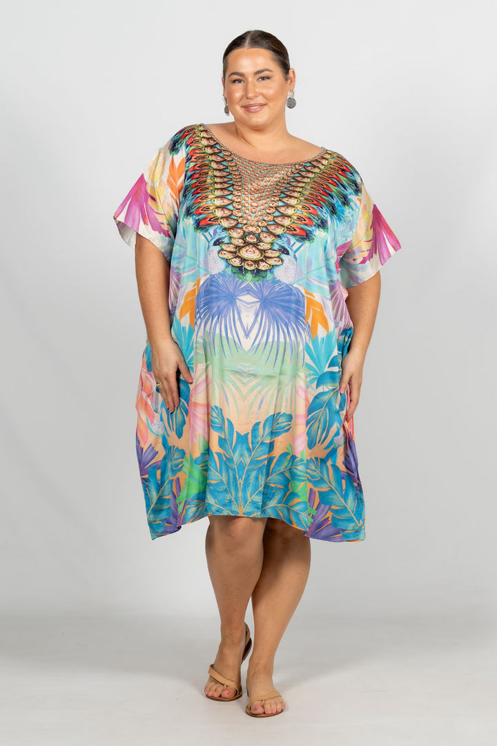 Thea Embellished Kaftan - Knee Length