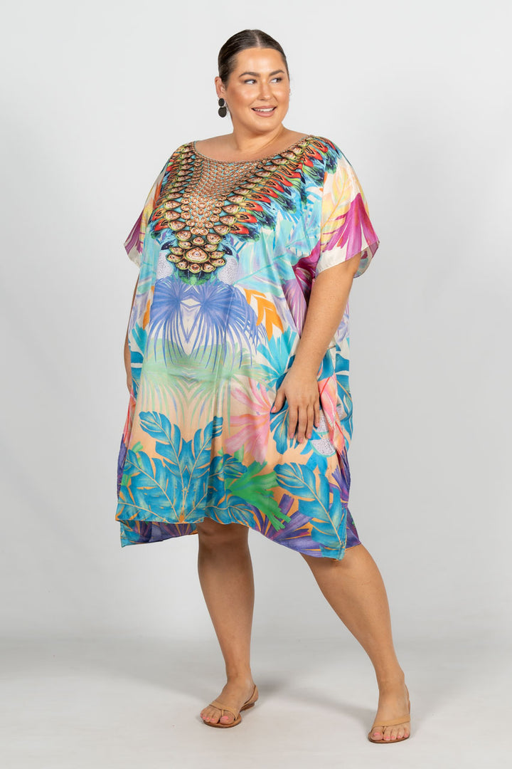 Thea Embellished Kaftan - Knee Length