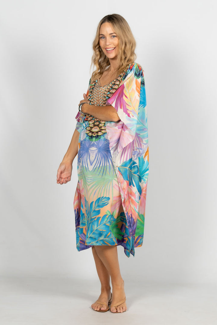 Thea Embellished Kaftan - Knee Length