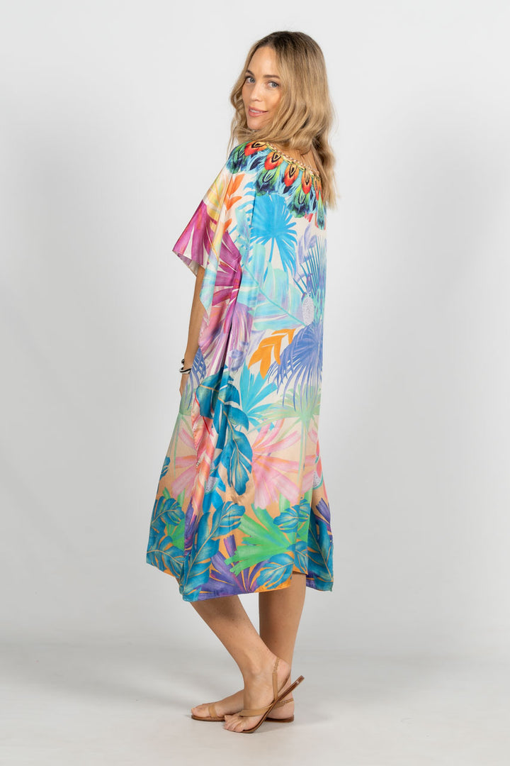 Thea Embellished Kaftan - Knee Length