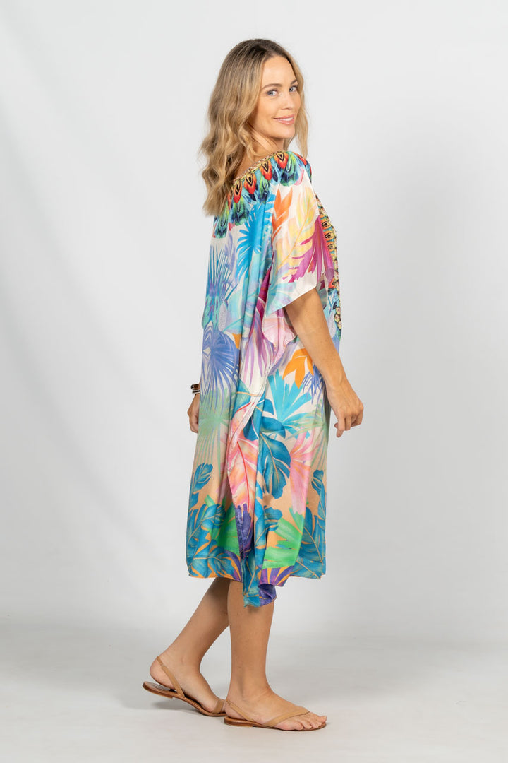 Thea Embellished Kaftan - Knee Length