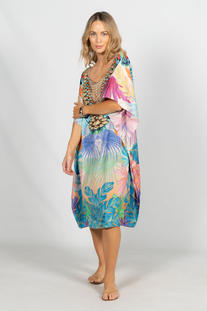 Thea Embellished Kaftan - Knee Length
