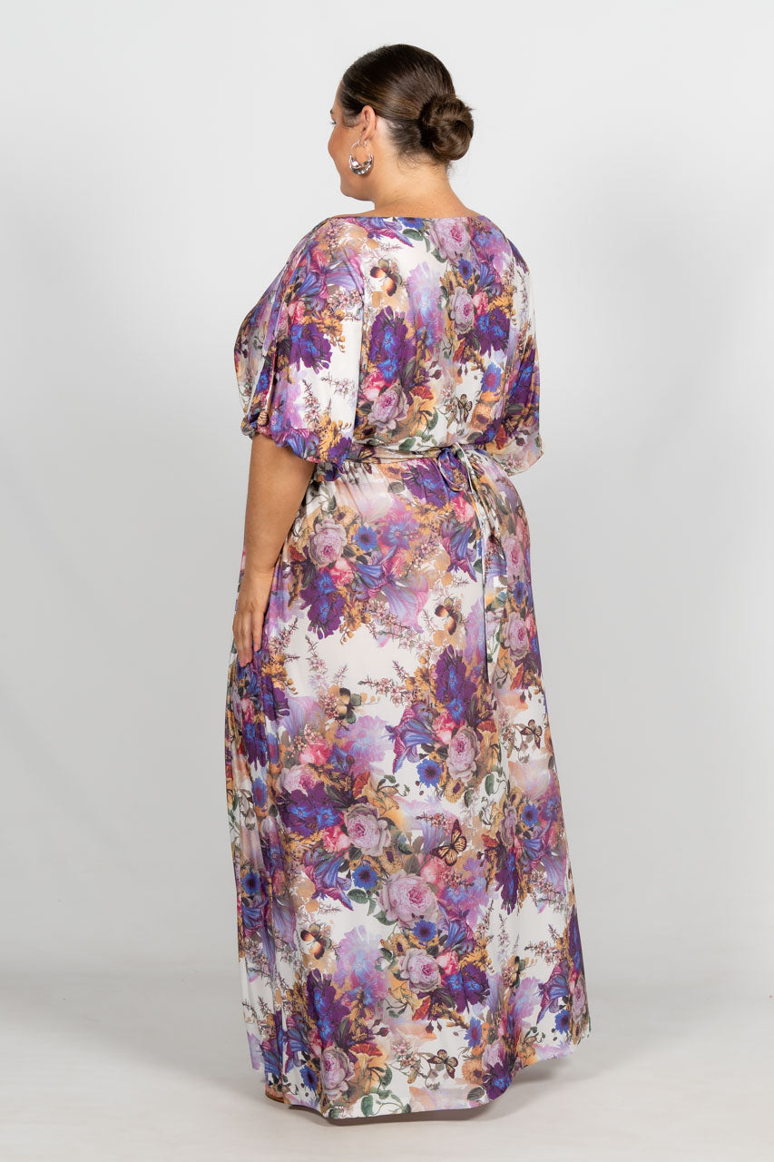 Cora Maxi Dress - Purple Floral