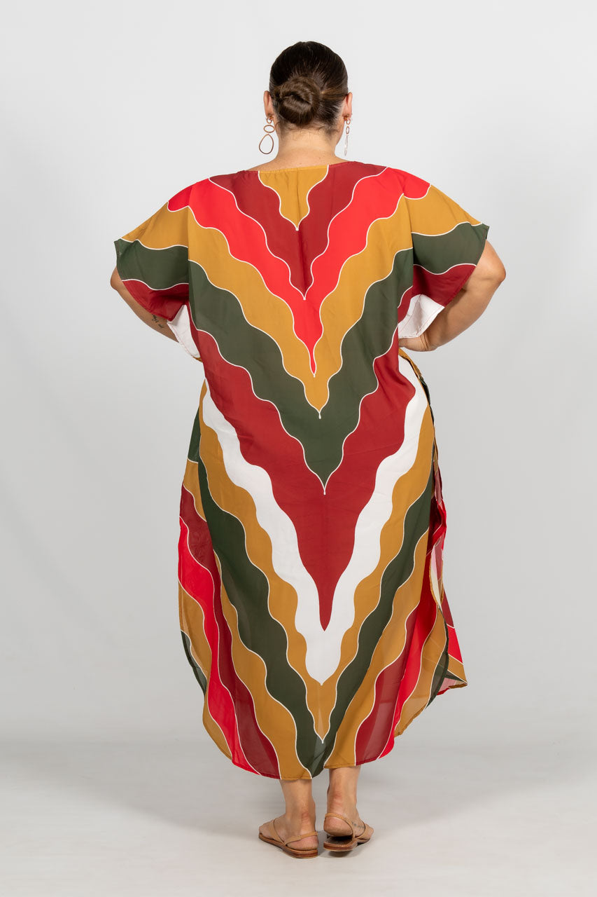 Maya Kaftan Dress - Earthy