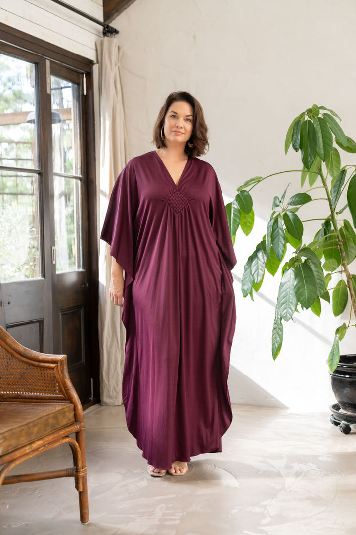 Keira Kaftan Dress - Mulberry