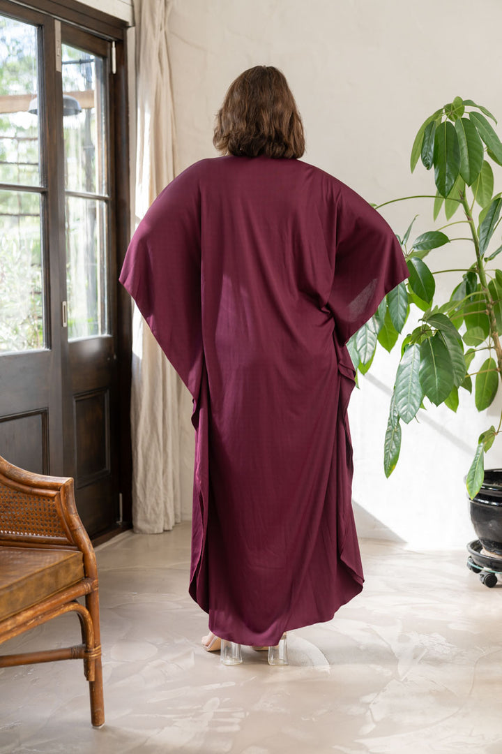 Keira Kaftan Dress - Mulberry
