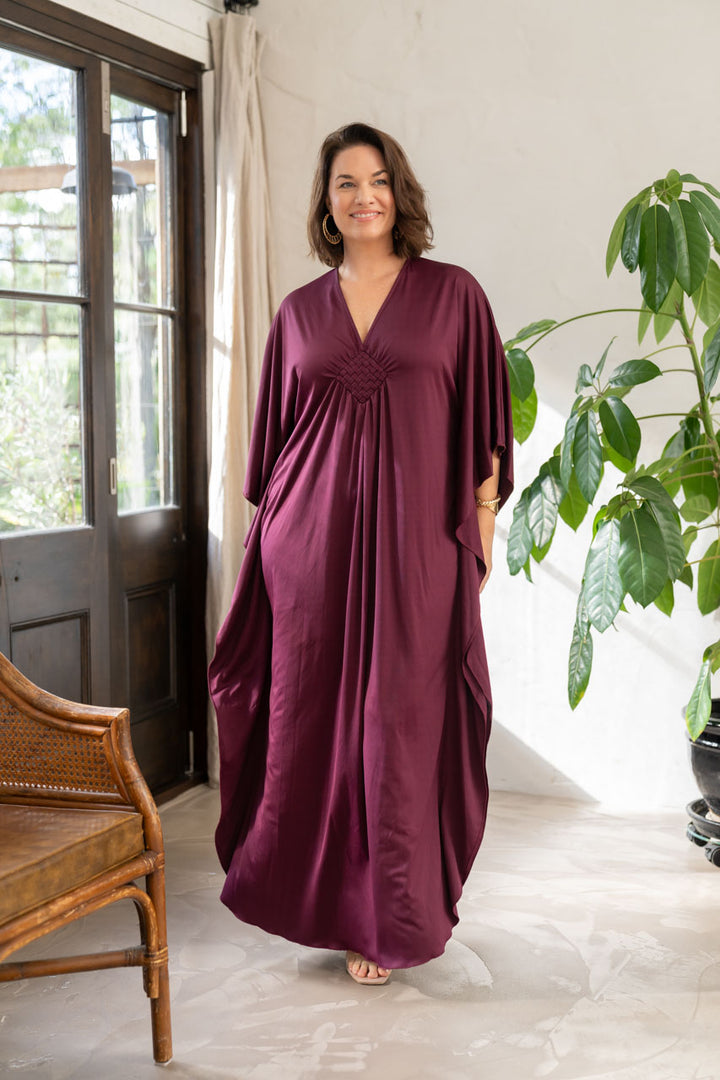 Keira Kaftan Dress - Mulberry