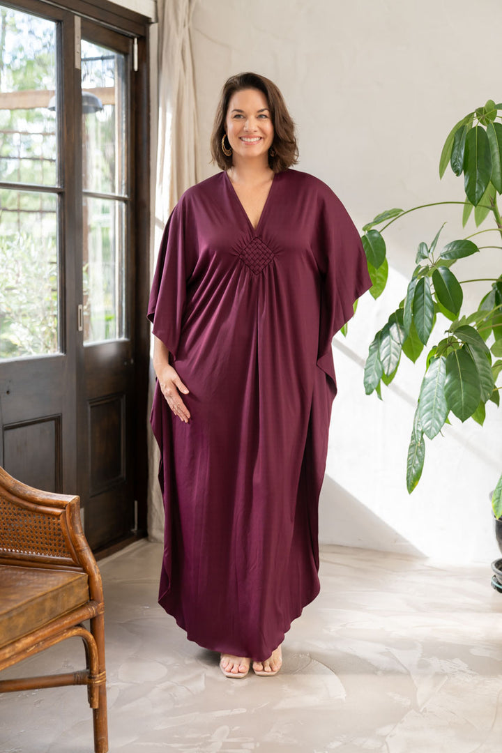 Keira Kaftan Dress - Mulberry