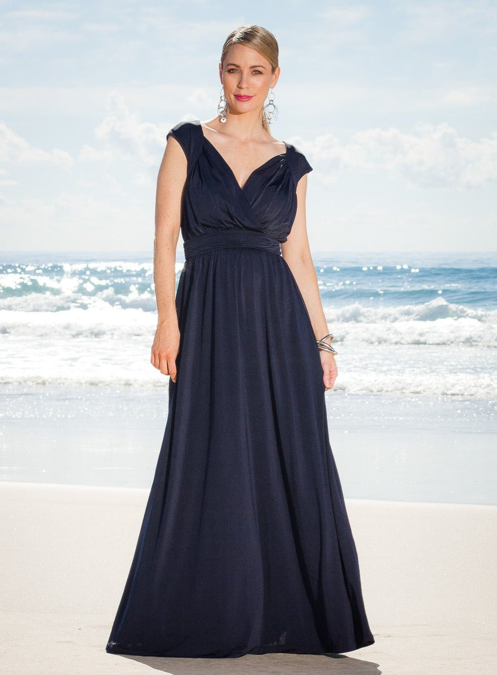 Mackenzie Luxe Maxi Dress Navy ONLY LEFT! – Frocks - Main Image