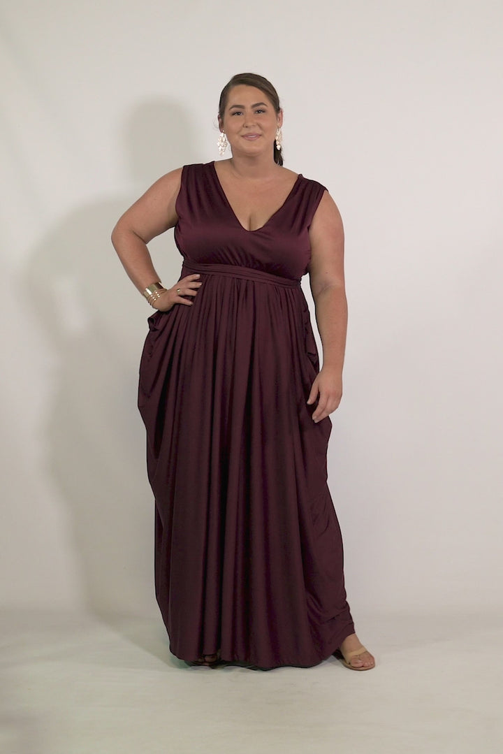 Aphrodite Maxi Dress - Mulberry