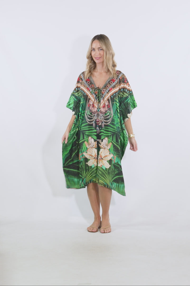 Willow Embellished Kaftan - Knee Length