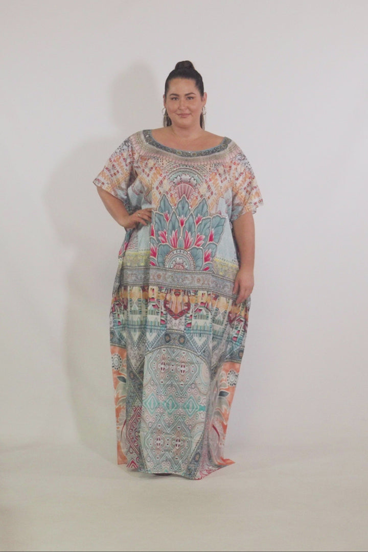 Diaz Embellished Kaftan - Long