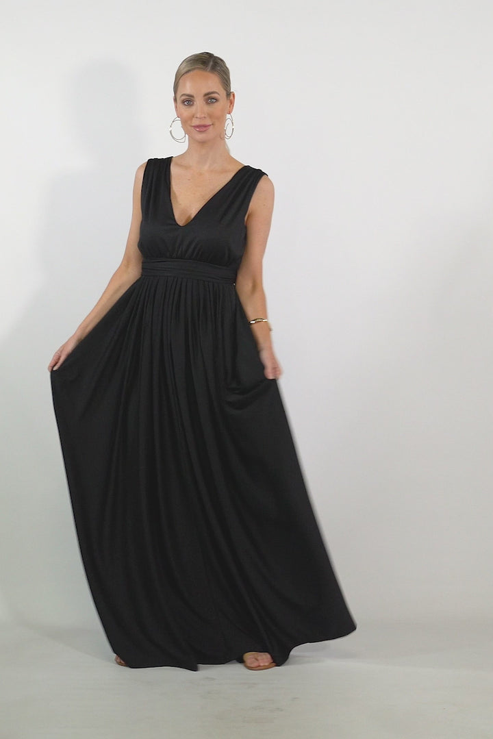 Aphrodite Maxi Dress - Black