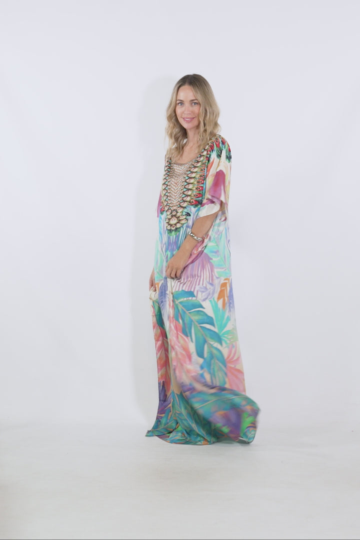 Thea Embellished Kaftan - Long
