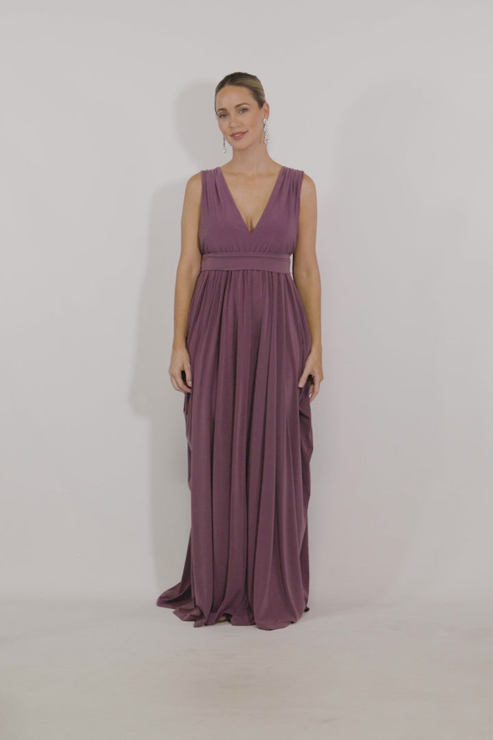 Aphrodite Maxi Dress - Eggplant