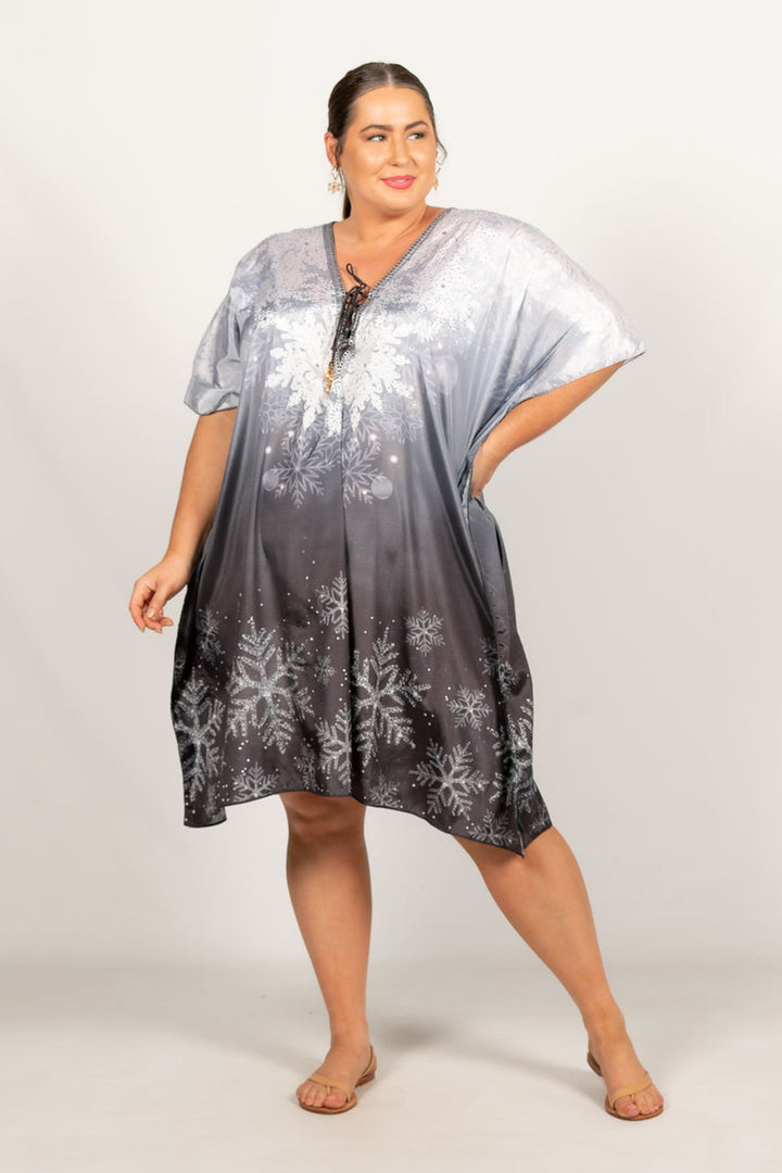 Spirit Embellished Christmas Kaftan - Knee Length