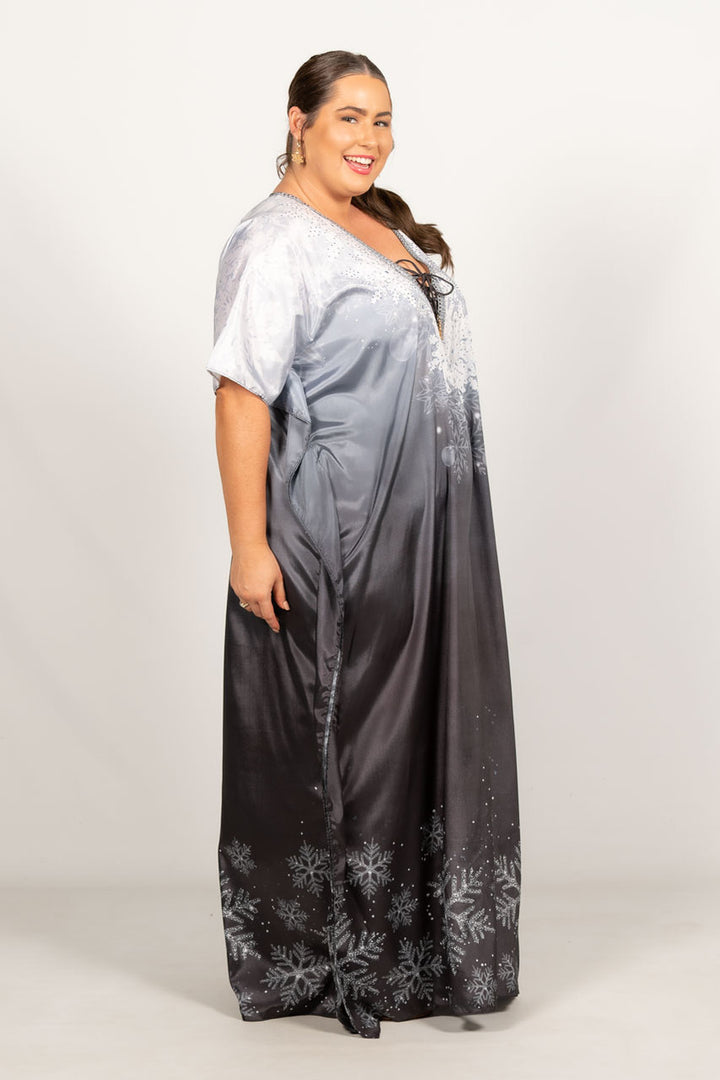 Spirit Embellished Christmas Kaftan - Tie Front