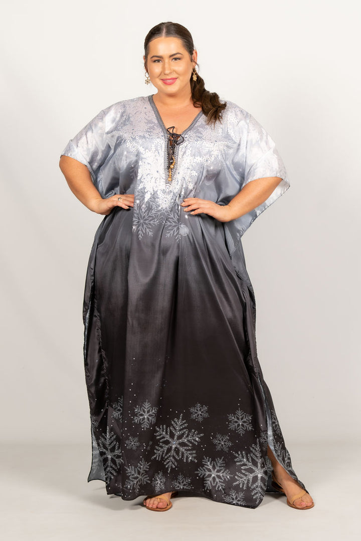 Spirit Embellished Christmas Kaftan - Tie Front