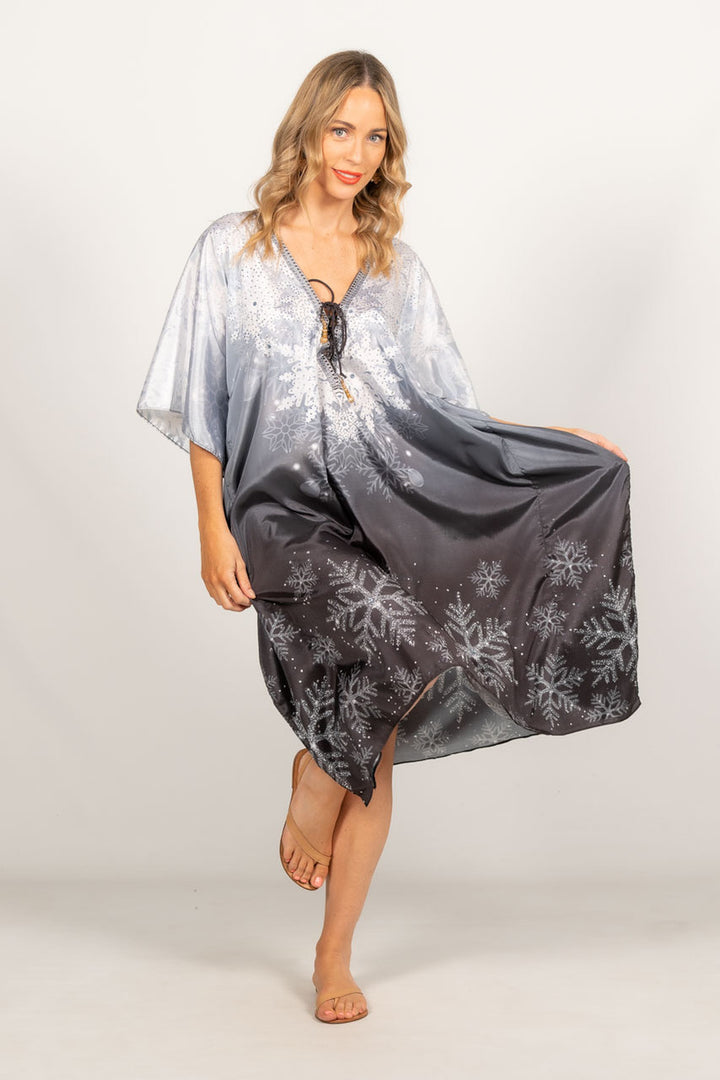 Spirit Embellished Christmas Kaftan - Knee Length