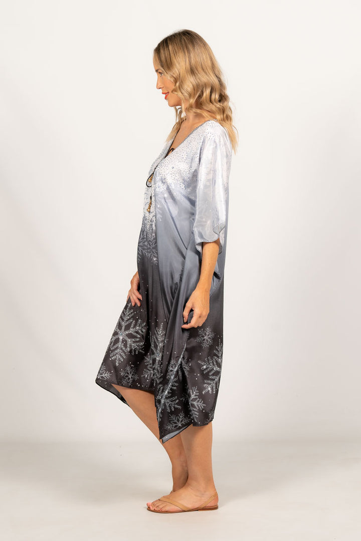 Spirit Embellished Christmas Kaftan - Knee Length